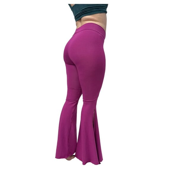 Melodia Designs Pink Bamboo Fusion Flare Bellydance Yoga Pants Size M 34 NWOT - Picture 8 of 11